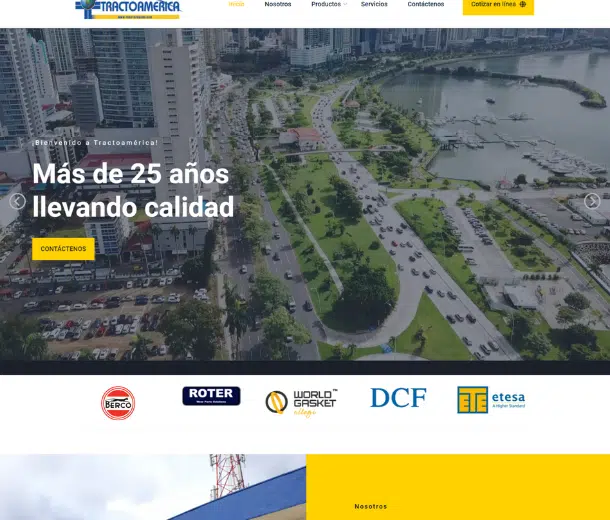 Sitio web para distribuidores de maquinaria pesada