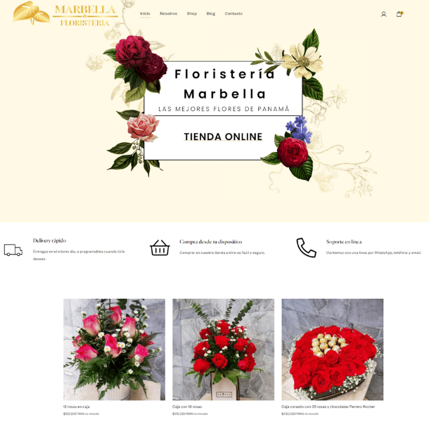 Diseño web para floristerías